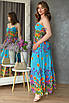 Сукня жіноча блакитна з квітками р.L 133896T Безкоштовна доставка, фото 2