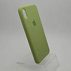 Чохол накладка Silicon Case для iPhone Xs Max Light Green, фото 2