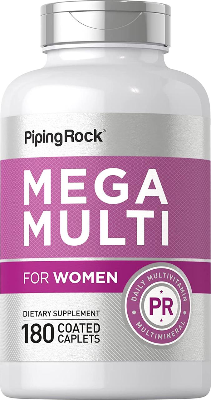Вітамінно-мінеральний комплекс для жінок PipingRock Mega Multi For Woman 180 caplets