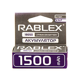 Акумулятор літій-іонний RABLEX 18650 без захисту Li-Ion 1500mAh 3.7V