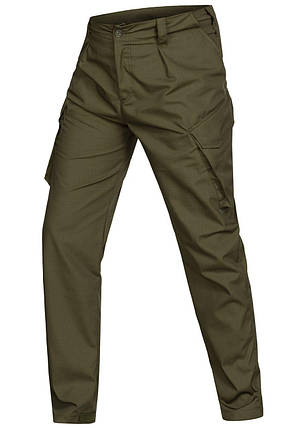 Тактичні штани чоловічі ТТХ ріп-стоп 70% бавовни, олива 52, фото 2