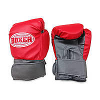 Боксерские перчатки BOXER 4 оz кожвинил красные