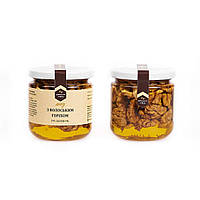 Мед з волоським горіхом на щодень 200 мл/ 260 г, мед натуральний акацієвий, волоські горіхи