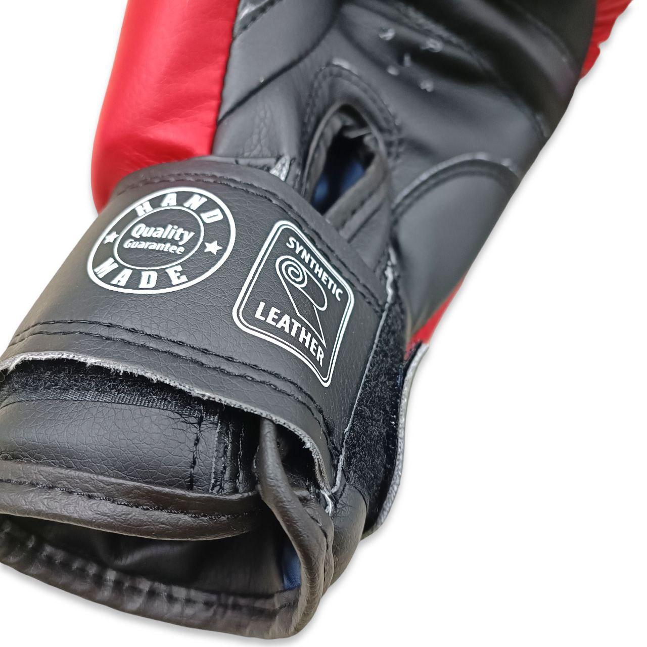 Боксерские перчатки BOXER 12 оz кожвинил красные - фото 3 - id-p4263191