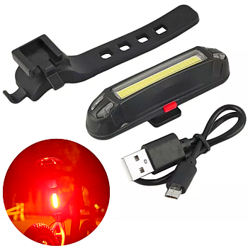 Велоліхтар задній з USB-зарядкою / Задній стоп для велосипеда / Велофара-мигалка на велосипед