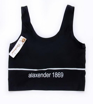 Трендовий топ з чашками Alaxender 1869 42-46 Чорний (KG-8328)