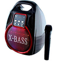 Колонка Golon RX-820 BT Bluetooth, радиомикрофон, пульт, цветомузыка