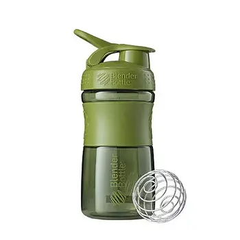 Шейкер спортивний (пляшка) BlenderBottle SportMixer 20oz/590ml Black (Original) Зелений