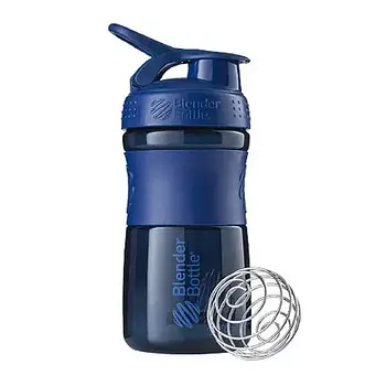 Шейкер спортивний (пляшка) BlenderBottle SportMixer 20oz/590ml Black (Original) Синій