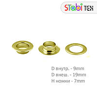 Блочка (люверс) No24 9 мм із шайбою (10000шт) Золото