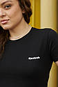 Жіноча жіноча футболка Reebok  | Чорна жіноча футболка, фото 3