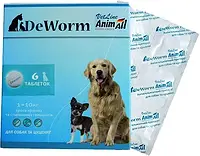 Таблетки AnimAll VetLine De Worm проти глистів для собак 6 таблеток (4820150204631)