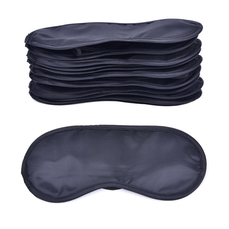Маски для сну 10 шт., чорна, щільні маски на очі для гри в мафію, фото 1