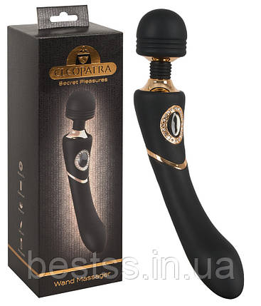 Водонепроникний вібромасажер Cleopatra Wand Massager Black, фото 1