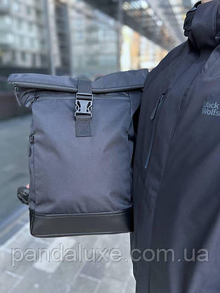Рюкзак RollTop ролл чорний міський спортивний туристичний, фото 3