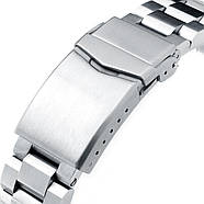 Браслет MILTAT Seiko King Samurai 22mm Hexad SRPE33, 316L Stainless Steel Brushed V-Clasp, фото 5