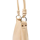 Сумка жіноча на плече сумочка для жінок з м'якої штучної шкіри, Бежевий, фото 2