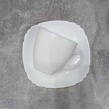 Чайний сервіз білий 6 чашок+6 блюдець Luminarc Lotusia Q6007, фото 2