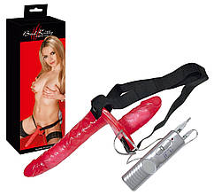 Подвійний жіночий страпон Bad Kitty Double Strap-On