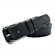 Шкіряний ремінь Weatro 3,8 х 115-120 см Чорний m-kozh38-wtrua-0059, фото 2