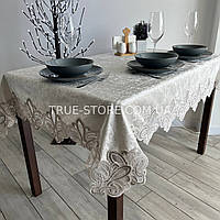 Скатертина oксамитова Royal. Комбінований колір мережива. Розмір: 160см х 220см рямокут (уцінка)