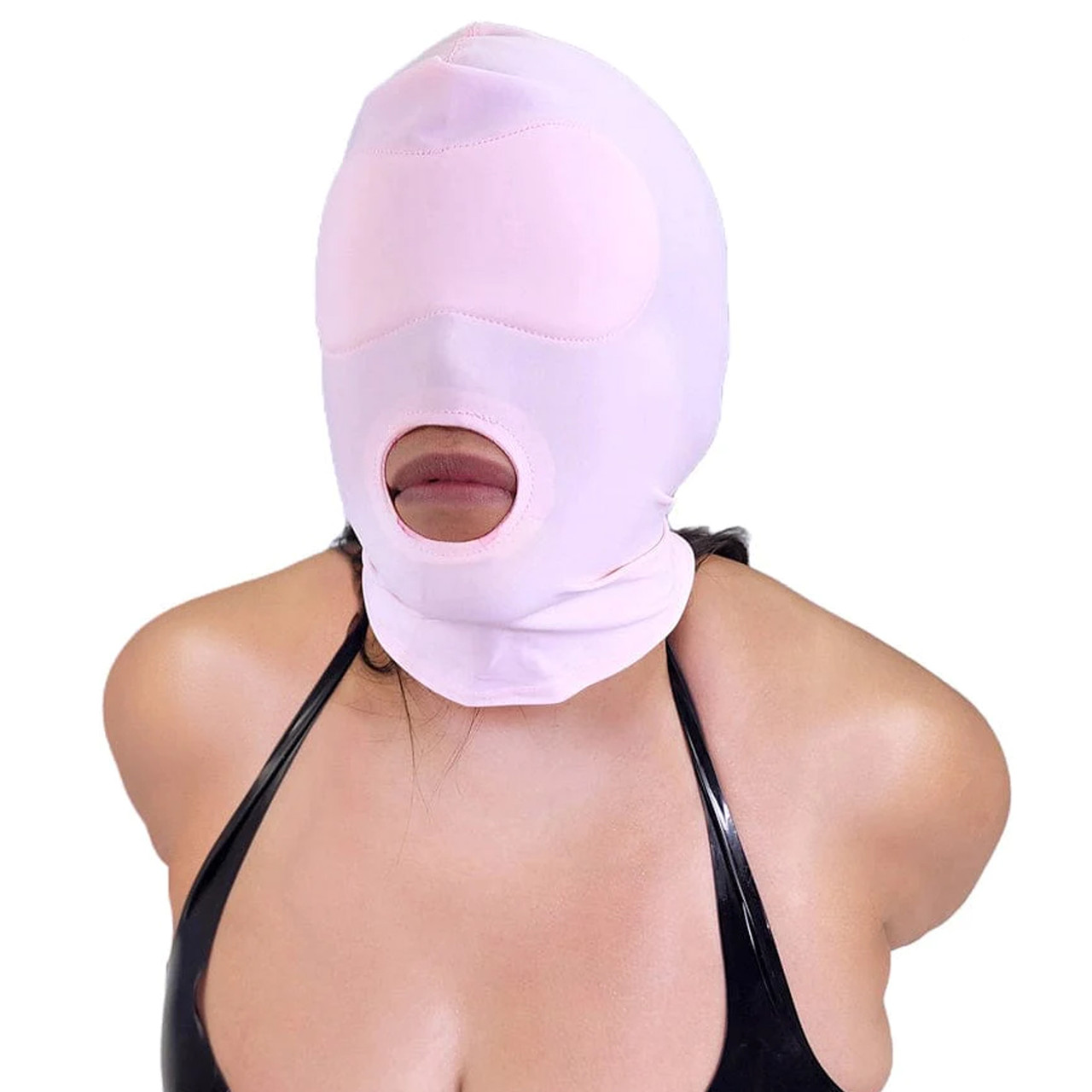 Еротична маска з відкритим ротом Рожевий ( 130 118 )