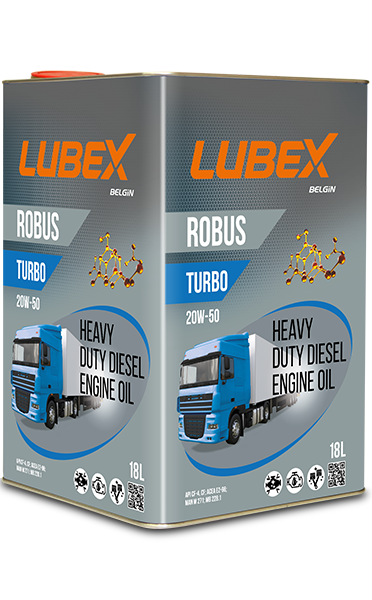 Моторна олива LUBEX ROBUS TURBO 20w50 (API CF-4, CF; ACEA E2, A2/B2 MAN M 271; MB 228.1) 18л