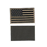 Шеврон ВСУ, военный / армейский,американский флаг, на липучке, 5 см * 8 см