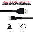 Кабель Promate PowerBeam-25C USB - USB Type-C 0.25 м Black (powerbeam-m.black), фото 5