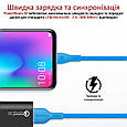 Кабель Promate PowerBeam-M USB - microUSB 1.2 м Blue (powerbeam-m.blue), фото 2