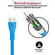 Кабель Promate PowerBeam-M USB - microUSB 1.2 м Blue (powerbeam-m.blue), фото 3