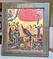 Икона под старину пророк Илля доска ковчег ручной работы с дубовыми шпонками, размер 20×22, высота 2 см