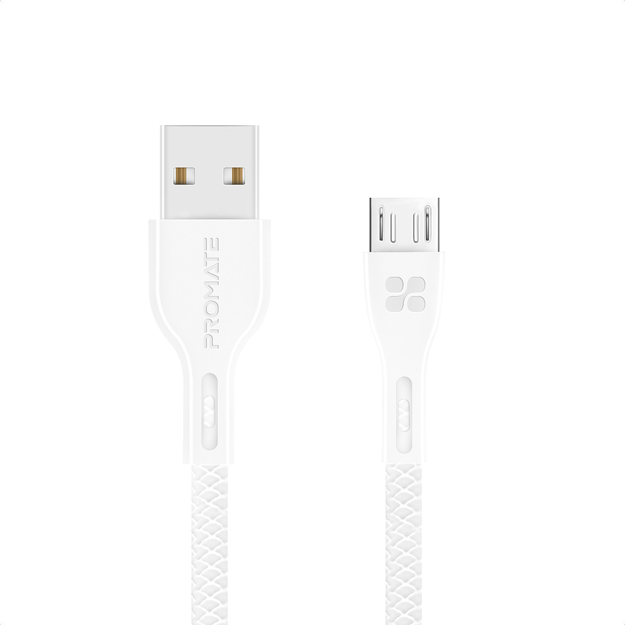 Кабель Promate PowerBeam-M USB - microUSB 1.2 м White (powerbeam-m.white)