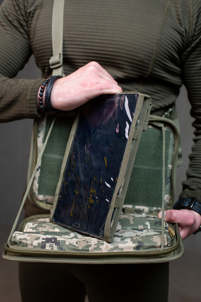 Чохол для планшета тактичний УКР ПІКСЕЛЬ NEXT MAX-SV 11- дюймів посилений із додатковою панеллю — 4109-1