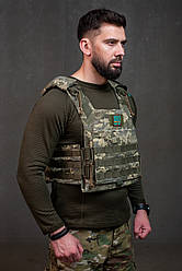 Плитоноска зі швидким скиданням MAX-SV чохол для бронепластин PLATE CARRIER укр піксель — 4103-5