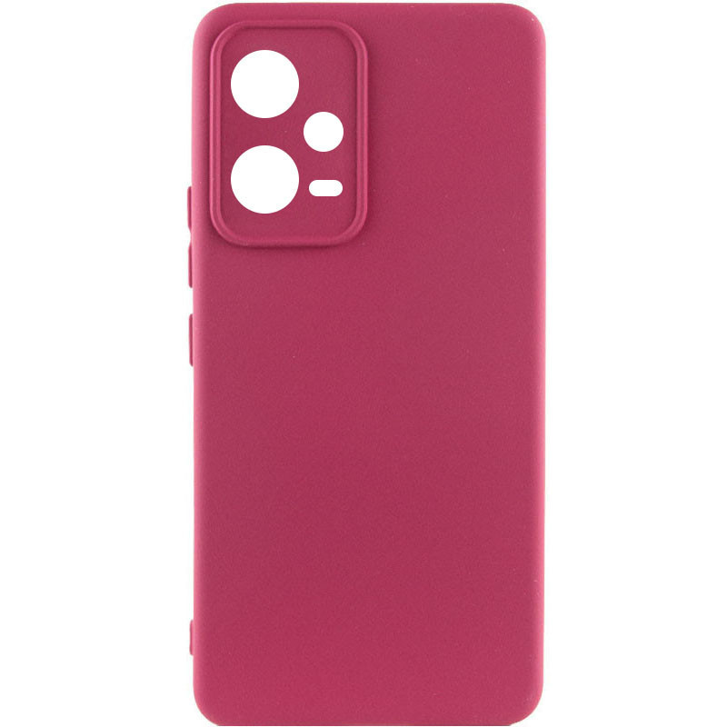 Чохол Silicone Cover Lakshmi Full Camera (A) для Xiaomi Poco X5 5G | Мікрофібра Бордовий / Marsala, фото 1