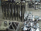 Димоходи для твердопаливних котлів L = 1 мм 1 мм ф150/220 (двостинна труба неіржавка сталь у неіржавці), фото 2