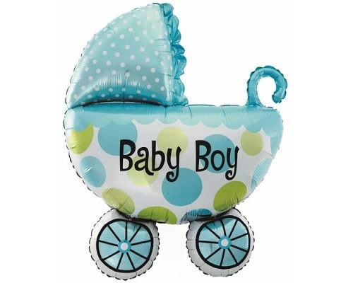Фольгована фігура Китай "Коляска Baby Boy" 82см*108см, фото 1