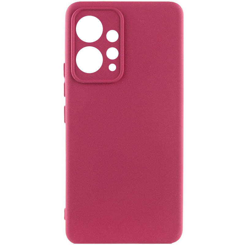 Чохол Silicone Cover Lakshmi Full Camera (AA) для Xiaomi Redmi Note 12 4G | Мікрофібра Бордовий / Marsala, фото 1