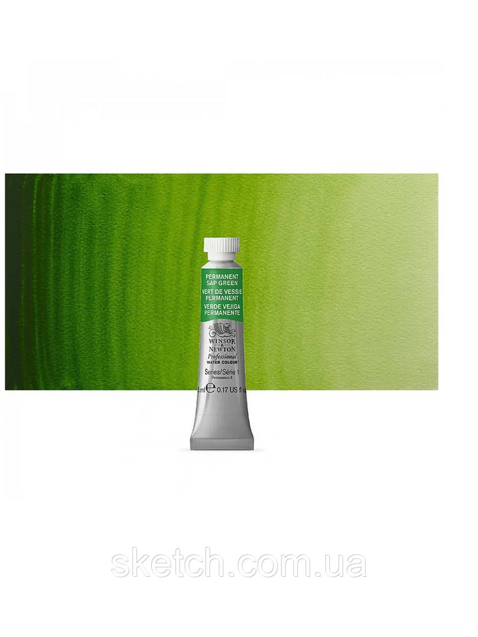 Акварельна фарба Winsor&Newton Professional Watercolour, Зелений перманентний, 5мл, фото 1