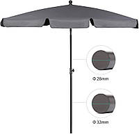 Прямоугольный зонтик Sekey 200 x 125 см, наклонный