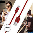 Кабель Promate MicroCord-2 USB-microUSB 2А 2 м Maroon (microcord-2.maroon), фото 5