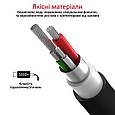 Кабель Promate MicroCord-1 USB-microUSB 2А 1.2 м Black (microcord-1.black), фото 3