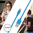 Кабель Promate MicroCord-1 USB-microUSB 2А 1.2 м Blue (microcord-1.blue), фото 5