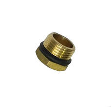Заглушка 1/4"Н з прокладкою латунна