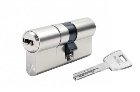 Циліндр Abus X12R 120 (60x60) ключ-ключ матовий хром, фото 1