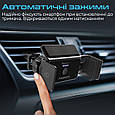 Автомобільний тримач Promate SolarMount з автоматичними зажимами та сонячною батареєю Black (solarmount.black), фото 2