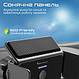 Автомобільний тримач Promate SolarMount з автоматичними зажимами та сонячною батареєю Black (solarmount.black), фото 4