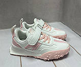 Дуже круті кросівки- снікерси аналог new balance біло- рожеві р.32- р.37, фото 4
