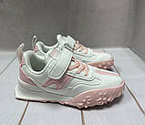 Дуже круті кросівки- снікерси аналог new balance біло- рожеві р.32- р.37, фото 3